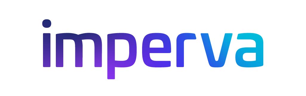 Logo with gradient text "imperva"
